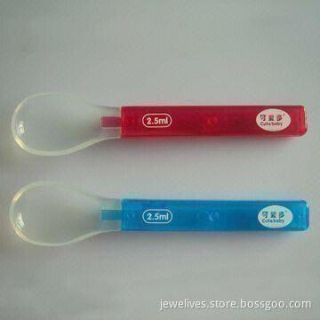 Silicone Spoons for Babies, with 2.5mL Capacity, Various Colors are Available